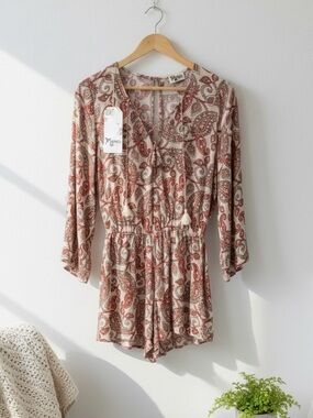 Show Me Your MuMu Paisley Craze Tie Romper